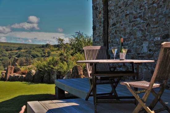 Large private deck for watching swallows swoop over the pond. Watch out for otters, red kite and great crested newts!